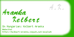aranka kelbert business card